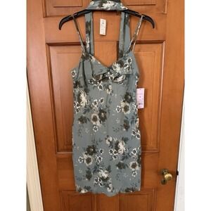 Women's Wild Fable Twist Front Scarf Floral Mini Dress Size XS NWT